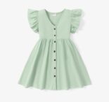 Girl's Ruffle Sleeve A-Line Summer Dress
