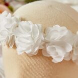 White Girls Headband With White Roses - Image 3
