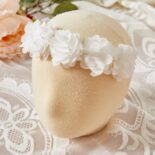 White Girls Headband With White Roses - Image 5