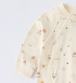 Boys and girls baby long-sleeved spring and autumn pure cotton romper newborn crawling clothes autumn clothes bottoming underwear pajamas baby jumpsuit - Image 2