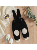 aby Girls Boys Trousers Suit Long Sleeve Cartoon Dog Hooded Tops Elastic Waist Suspender Pants - Image 6