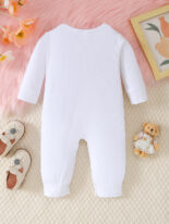 Newborn baby clothes triangle baby clothes solid color short sleeves comfortable baby comfortable jumpsuit crawling clothes - Image 3