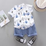 Children's clothing summer new children's clothing summer clothing boys baby infant children's suit short-sleeved suit two-piece suit trendy