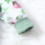 Infant girl spring and autumn hooded lace stitching long-sleeved floral letter print crawling clothes - Image 6