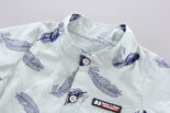 Toddler Boys 2 Piece Feather Print Shirt and Shorts Set - Image 5