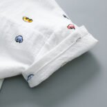 Summer new boys short-sleeved denim shorts suits fashionable thin breathable boys shirt two-piece suits - Image 10