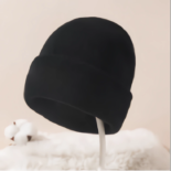 Simple black knit hat
