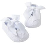 Baby shoes bow elastic band baby girl shoes soft bottom non-slip breathable toddler shoes