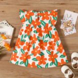 100% Cotton Summer Lovely Women's Floral All Over Print Ruffle Sleeve Dress Cute Toddler Baby Clothes - Image 3