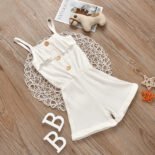 summer new striped cloth jumpsuit suit