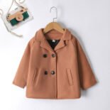 Boys Small and Medium Children's Woolen Coat Children's Woolen Coat - Image 4