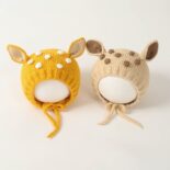 Baby hat autumn and winter cute pullover hat boys and girls knitted hat children's thin baby ear protection wool hat - Image 5