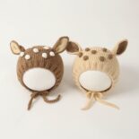 Baby hat autumn and winter cute pullover hat boys and girls knitted hat children's thin baby ear protection wool hat - Image 4