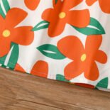 100% Cotton Summer Lovely Women's Floral All Over Print Ruffle Sleeve Dress Cute Toddler Baby Clothes - Image 6