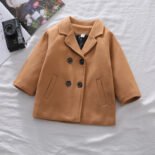 Boys Small and Medium Children's Woolen Coat Children's Woolen Coat - Image 5