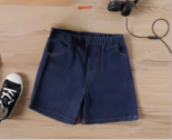 2-piece kid boy painting shoes print top sleeve tee and elasticized denim short set - Image 6