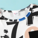 2-piece Kid Boy Colorful Letter Print Tee and Elasticized Black Pants Set - Image 3