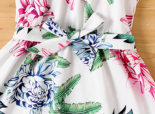 Sweet Floral Dress Girls Dreamy Halter Neck Sleeveless Dresses For Summer Holiday Party Gift - Image 3