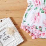 Summer Baby Girl's Sweet Floral Sleeveless Romper with Headband - Image 4