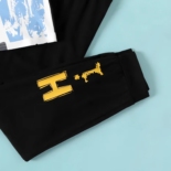 2-piece Kid Boy Colorful Letter Print Tee and Elasticized Black Pants Set - Image 9