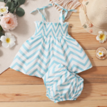 Baby Girls Sleeveless Sleeve Top Princess Dress Dress + Pants Shorts Sleeveless