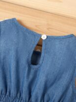 Baby Girl Skirt Dresses Sunflower Denim Sleeveless Dress Toddler Girl Clothes Child - Image 4