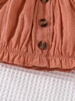 3pcs Baby Infant Girls Casual Plain Color Off Shoulder Top & Skirt & Headband Set Clothes - Image 8