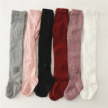 Girls leggings pants spring and autumn baby big pp combed cotton 0-1-2 years old baby baby pants pantyhose - Image 3