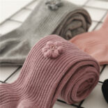 Girls leggings pants spring and autumn baby big pp combed cotton 0-1-2 years old baby baby pants pantyhose - Image 4