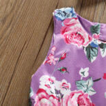 Baby one-piece summer sleeveless crawling clothes newborn baby girls printed Harbin - Image 2