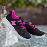 Spring and Autumn Children's Sneakers, Bow Girls' Shoes, Breathable Flying Weaving, Primary School Shoes, Running Shoes, Small, Medium and Large Children's Shoes - Image 4