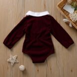 Autumn Baby Long-sleeved Shirt Lapel Long Sleeve One-piece Crawler Baby Style Onesie - Image 3