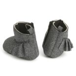New Spring & Autumn 0-1 Years Old Shiny Lace Cotton Single Boots Soft Sole Baby Warm Toddler Shoes Party Shoes - Image 5