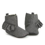 New Spring & Autumn 0-1 Years Old Shiny Lace Cotton Single Boots Soft Sole Baby Warm Toddler Shoes Party Shoes