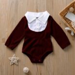 Autumn Baby Long-sleeved Shirt Lapel Long Sleeve One-piece Crawler Baby Style Onesie - Image 2