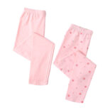 Children's autumn pants two-pack boys and girls warm pants Girls autumn and winter cotton wool pants line pants shirt pants baby pajama pants - Image 5