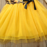 Summer children's clothing new products for little girls bow mesh dress children's vest leopard print patchwork princess dress - Image 6