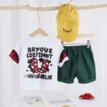 Boy's Summer Suit New Kid's Summer Boy's Summer Handsome Baby Two-Piece Trendy Kids - Image 4