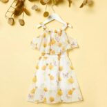 Toddler Girl Floral Butterfly Print Dress - Image 3