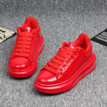 Patent leather small white shoes women, shiny couple style platform soles, flatform shoes, air cushion soles, women's skateboarding shoes, sneakers, women - Image 3