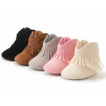 Baby shoes, fringed small boots, warm boots, soft-soled toddlers, reinforced non-deformable fringed shoes