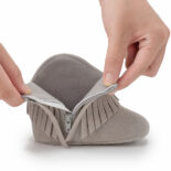 Baby shoes, fringed small boots, warm boots, soft-soled toddlers, reinforced non-deformable fringed shoes - Image 3