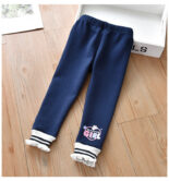 Girls' leggings new children's wear thickened one-piece velvet baby fleece pants - Image 5