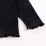 Winter children's high-neck undershirt, self-heating develvet high-necked autumn coat, style, boys and girls, with a warm jacket black - Image 4