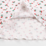 Girls' floral round neck long-sleeved spring and autumn new pastoral style small flying sleeves style base layer top - Image 4