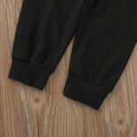 Baby Long-sleeve Cotton Unisex Retro Letter Baby's Sets - Image 4