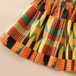 Girl Flounce One Shoulder Black Crop Top And Skirt Set - Image 5