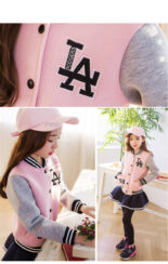 Girls' Spring and Autumn Outfit Version Medium and Large Kids Cotton Culottes Leggings Baseball Uniform Jacket Two Piece Set - Image 8