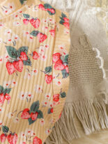 Girls pit strip floral sleeveless top, denim shorts - Image 3