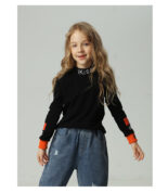 Girls Stitching Long Sleeve T-Shirt Printed Tops for Medium and Big Kids Foreign Trade Children's Sweatshirts - Image 2
